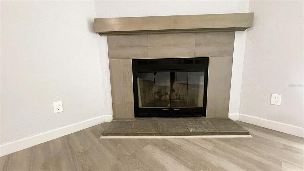 Fireplace, Interior, Wood Texture Flooring