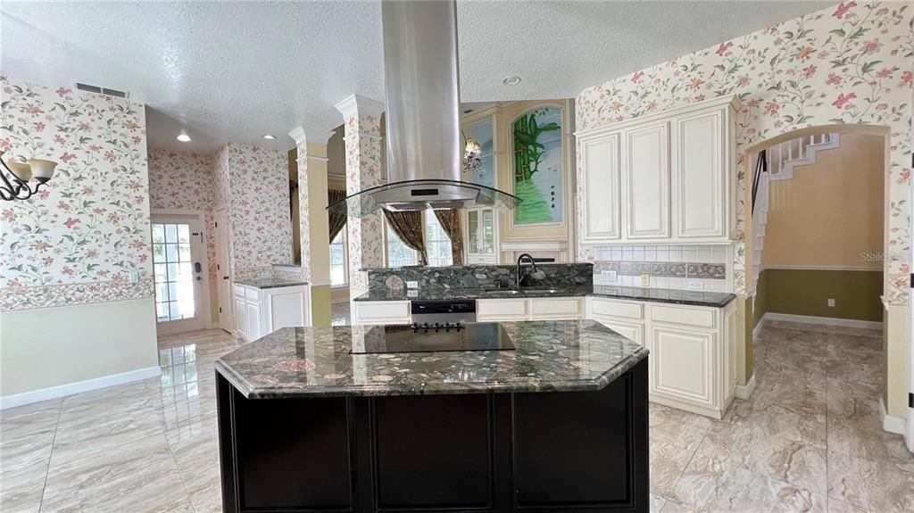 Interior, Kitchen, Marble, Recessed Lighting