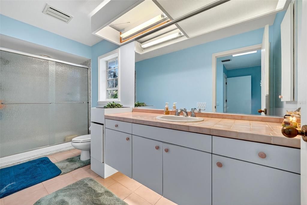 Bathroom, Glass Shower, Interior, Tile Countertops