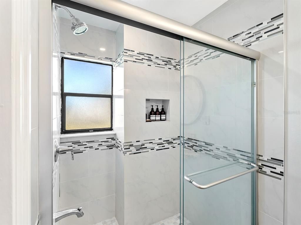 Bathroom, Glass Shower, Interior, Marble Walls