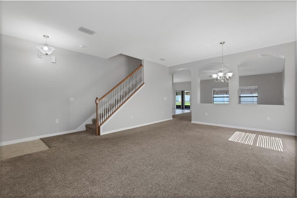 Chandelier, Empty room, Interior