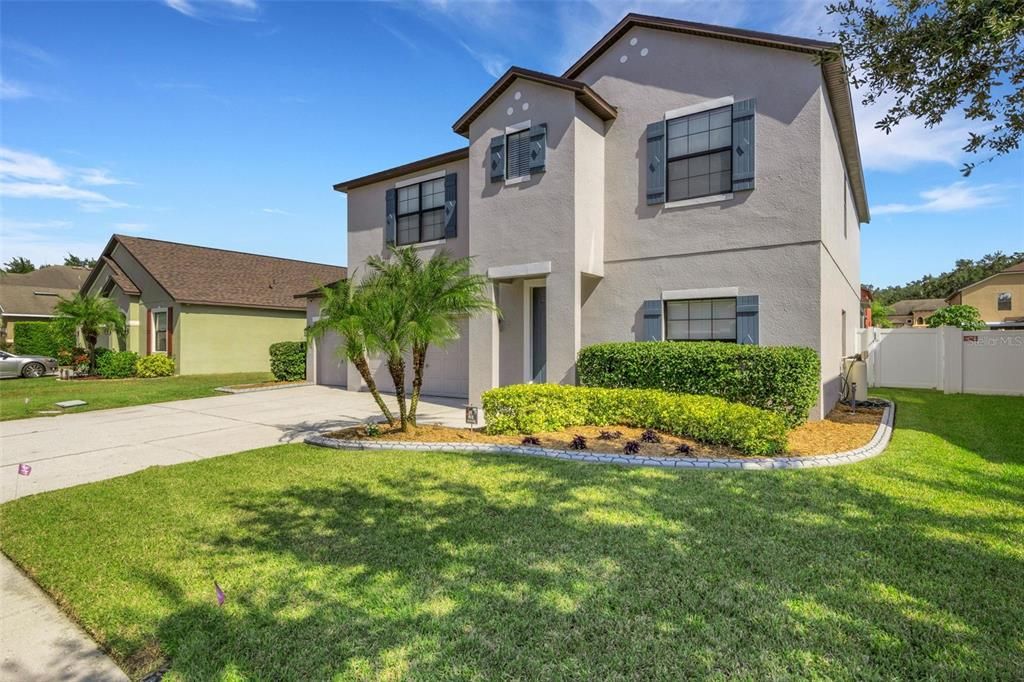 Attached, Backyard, Exterior, Facade, Mediterranean