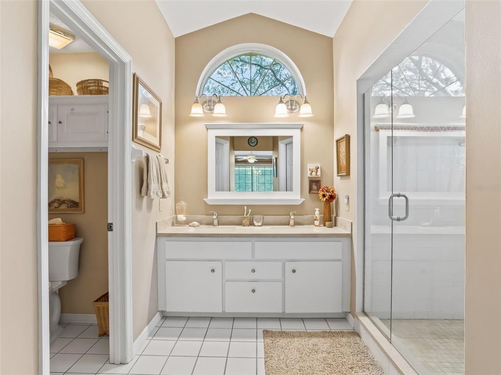 Bathroom, Dual Sink Vanities, Glass Shower, Interior