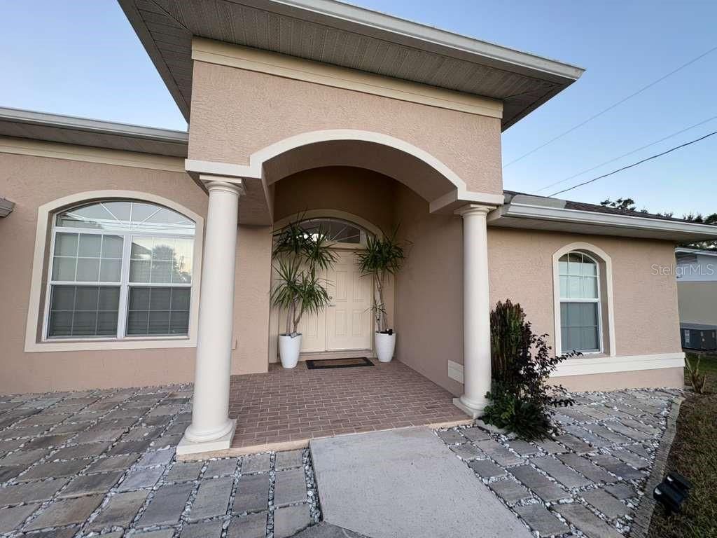 Attached, Backyard, Exterior, Facade, Mediterranean