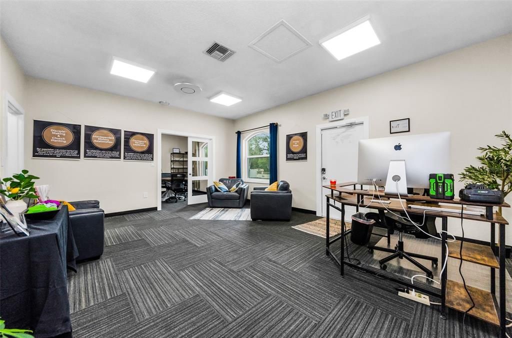 Home Office, Interior, Recessed Lighting