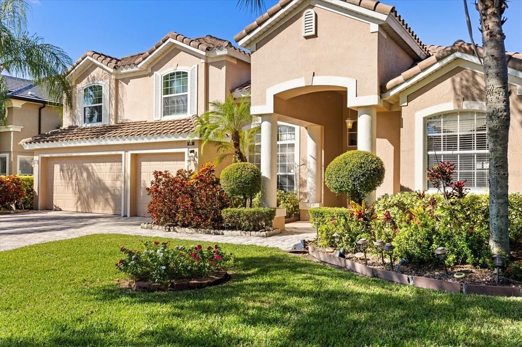 Attached, Exterior, Facade, Mediterranean