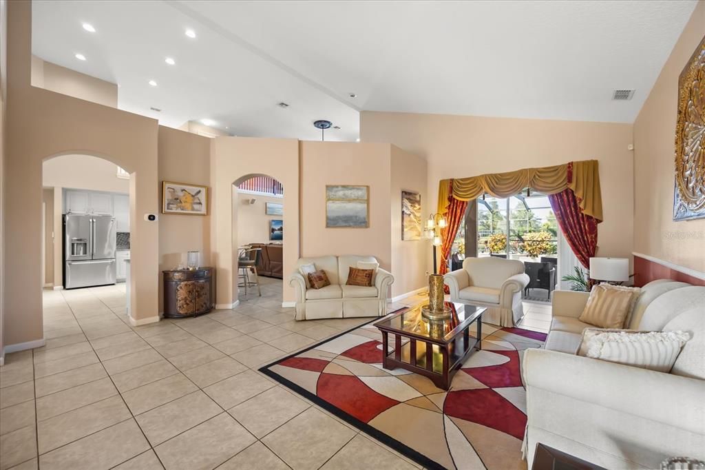 Interior, Living room, Recessed Lighting