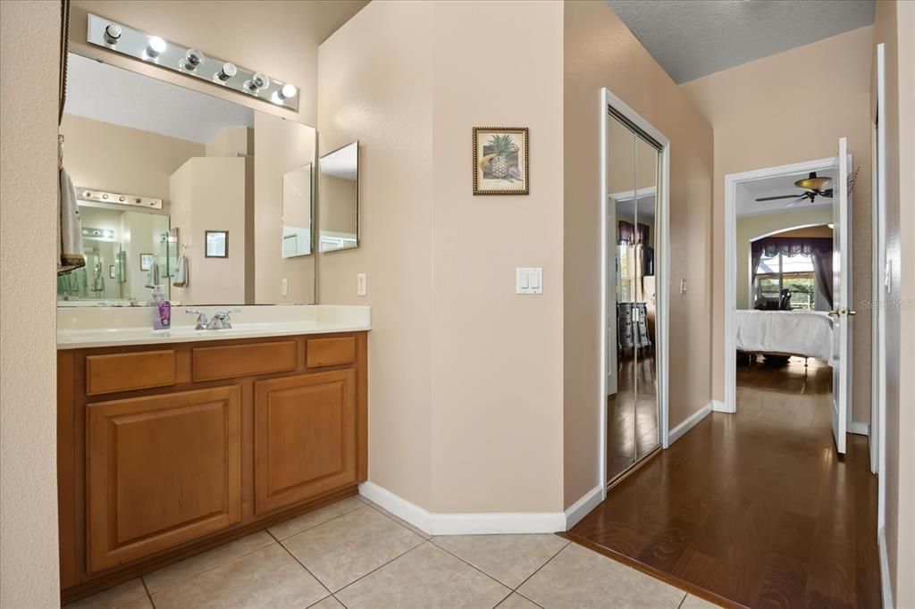 Bathroom, Dual Sink Vanities, Interior, Wood Texture Flooring