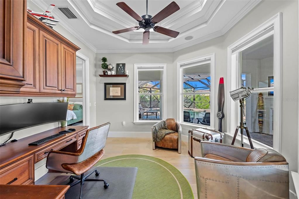 Home Office, Interior, Wood Texture Flooring