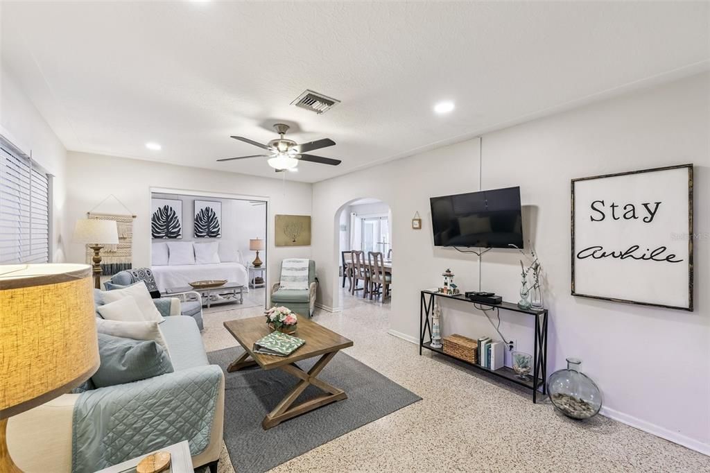 Interior, Living room, Recessed Lighting
