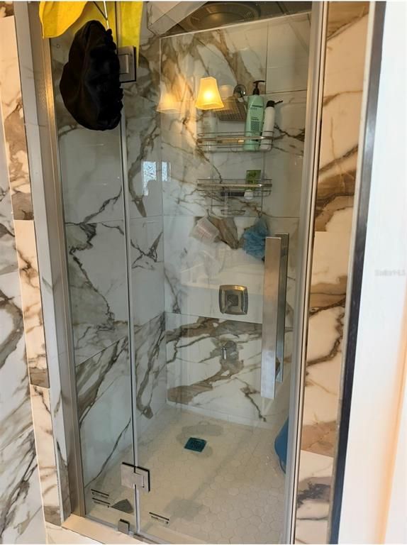 Bathroom, Glass Shower, Interior, Marble Walls