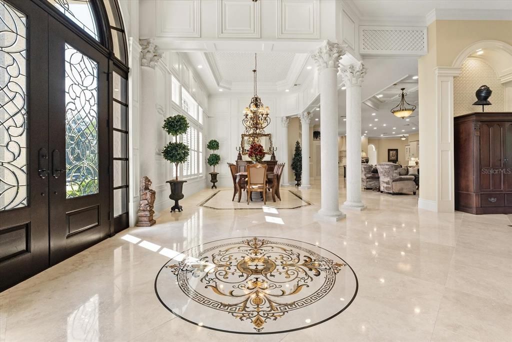 Chandelier, Dining room, Interior, Recessed Lighting