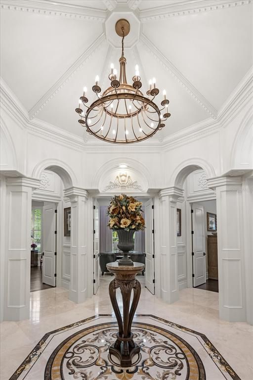 Chandelier, Interior, Marble