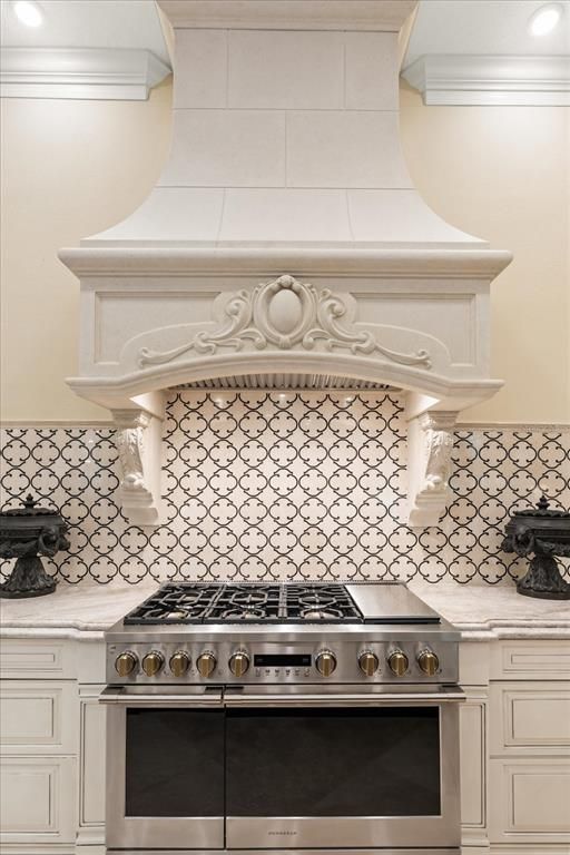 Interior, Kitchen, Recessed Lighting, Stainless Steel Appliances, Tile Countertops