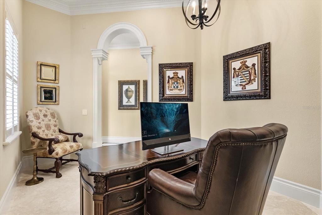 Chandelier, Home Office, Interior