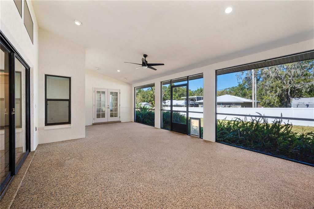 Empty room, Interior, Recessed Lighting, Sun Room