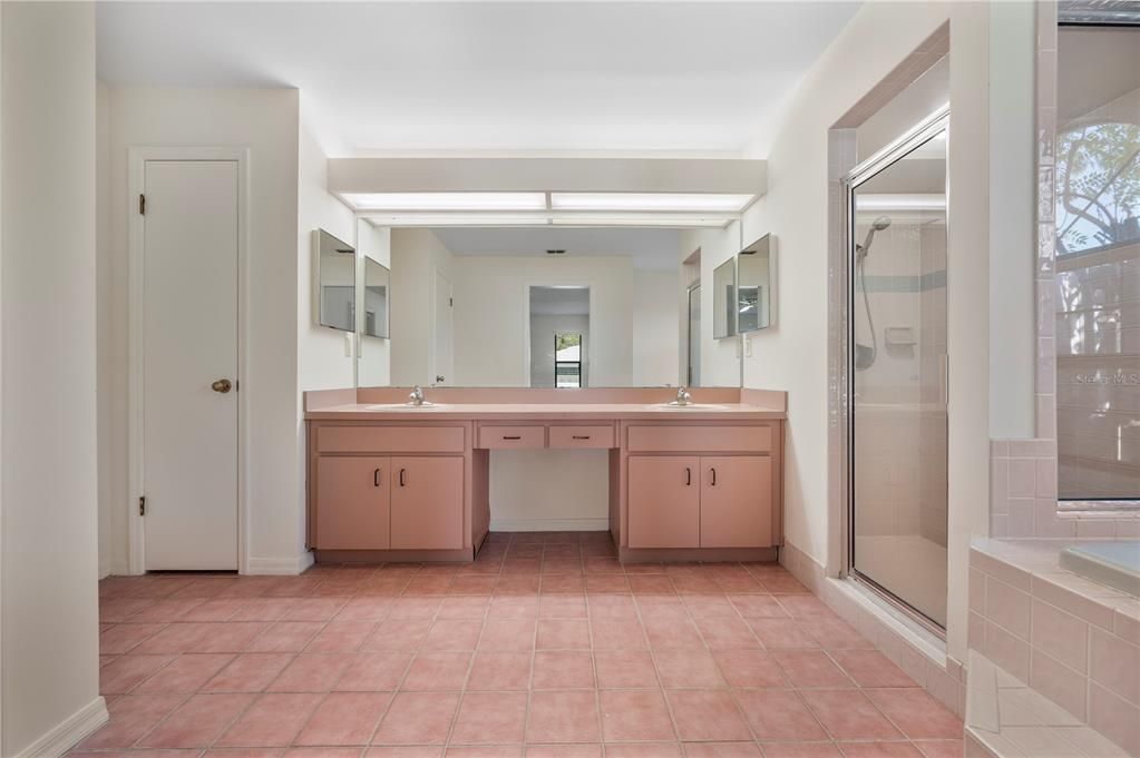 Bathroom, Dual Sink Vanities, Glass Shower, Interior