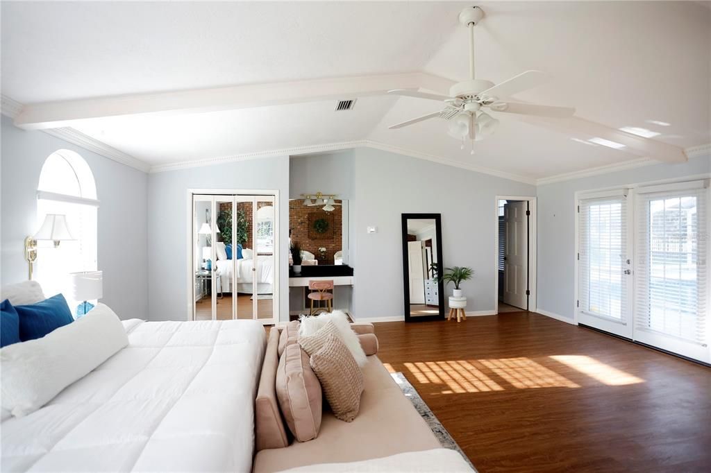 Bedroom, Interior, Wood Texture Flooring