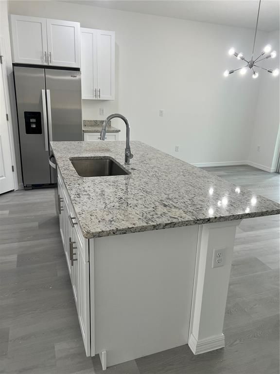 Interior, Kitchen, Pendant Lights, Stainless Steel Appliances, Wood Texture Flooring