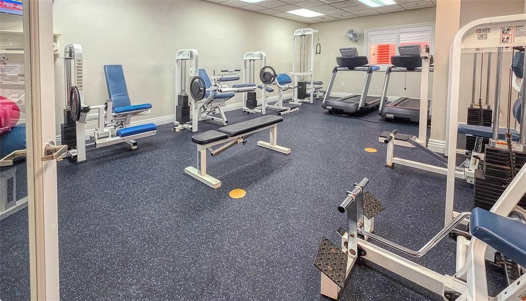 Fitness Equipment, Gym, Interior, Recessed Lighting