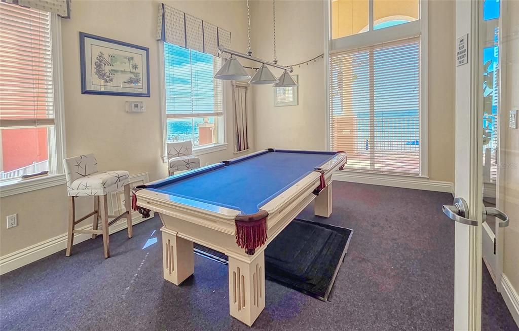 Billiard Table, Game Room, Interior, Pendant Lights
