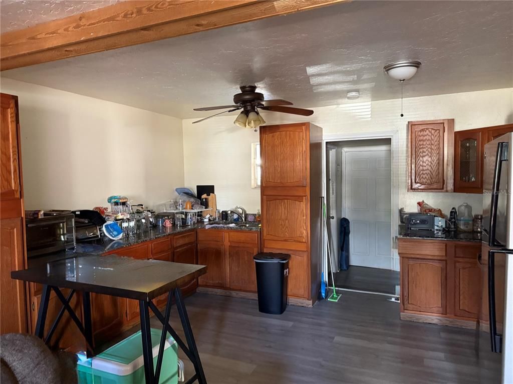 Interior, Kitchen, Wood Texture Flooring