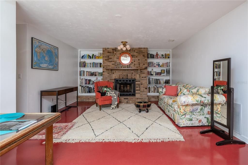 Fireplace, Interior, Living room, Stone Walls