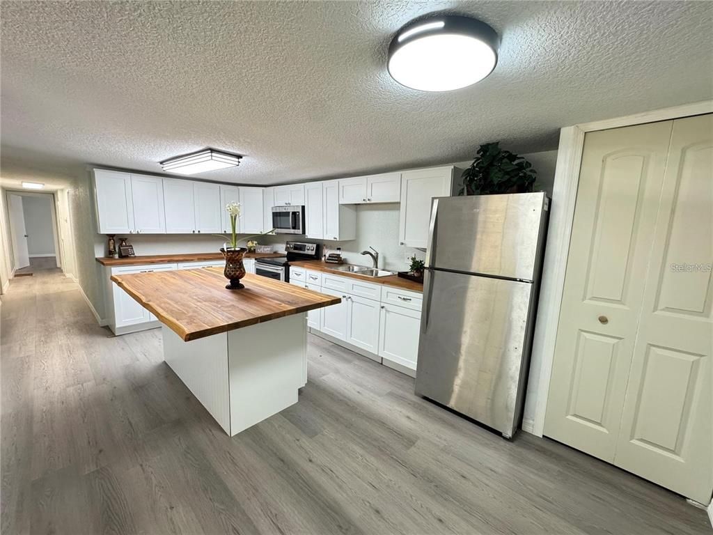 Interior, Kitchen, Wood Texture Flooring