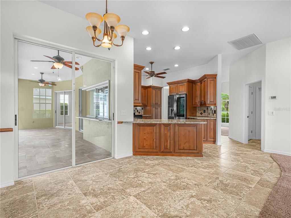Chandelier, Interior, Kitchen, Recessed Lighting