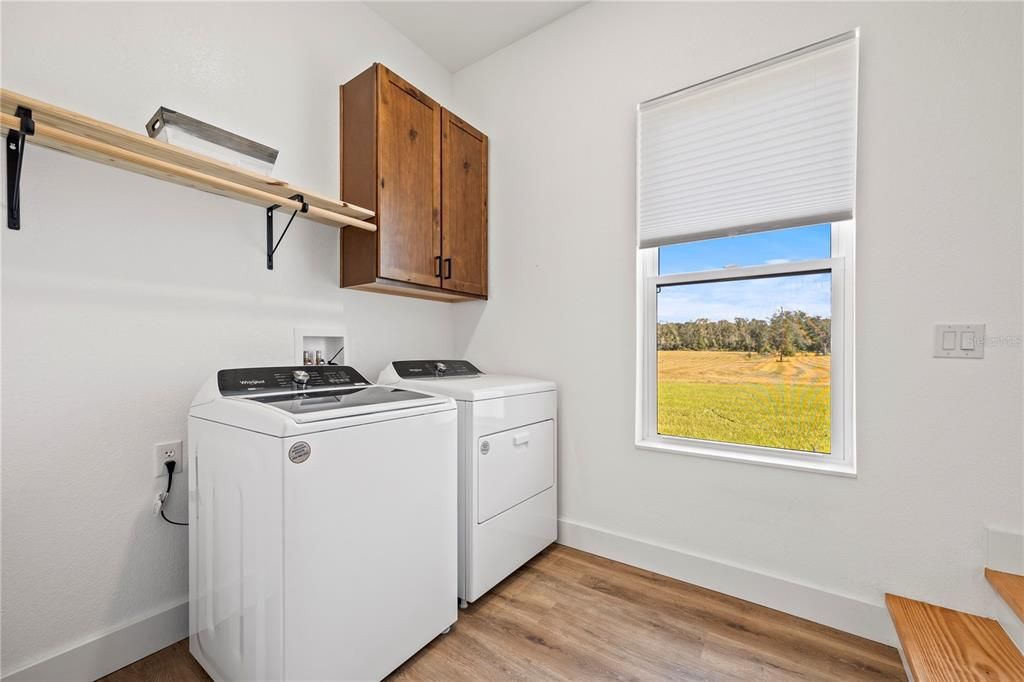 Interior, Washer, Wood Texture Flooring