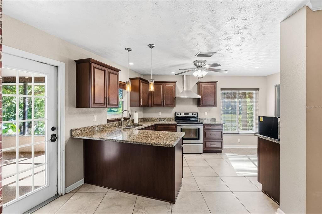 Interior, Kitchen, Pendant Lights, Recessed Lighting, Stainless Steel Appliances
