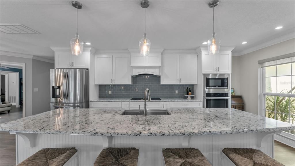 Interior, Kitchen, Pendant Lights, Recessed Lighting, Stainless Steel Appliances