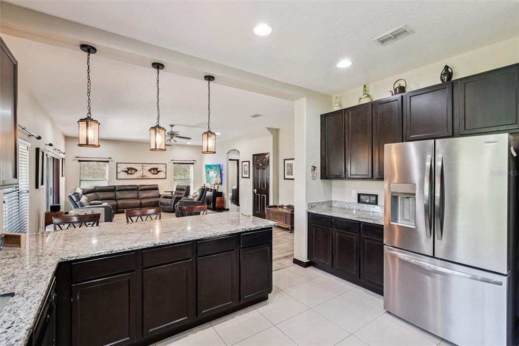 Interior, Kitchen, Living room, Pendant Lights, Recessed Lighting, Stainless Steel Appliances
