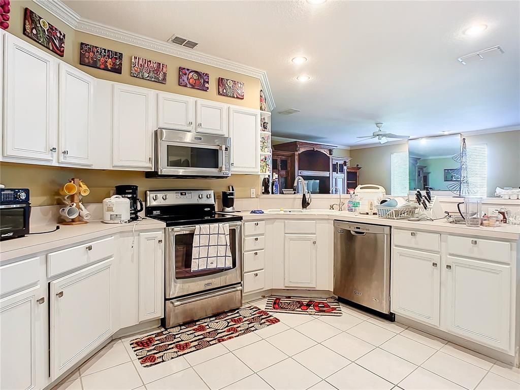 Interior, Kitchen, Recessed Lighting, Stainless Steel Appliances