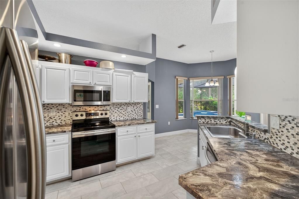 Interior, Kitchen, Pendant Lights, Recessed Lighting, Stainless Steel Appliances