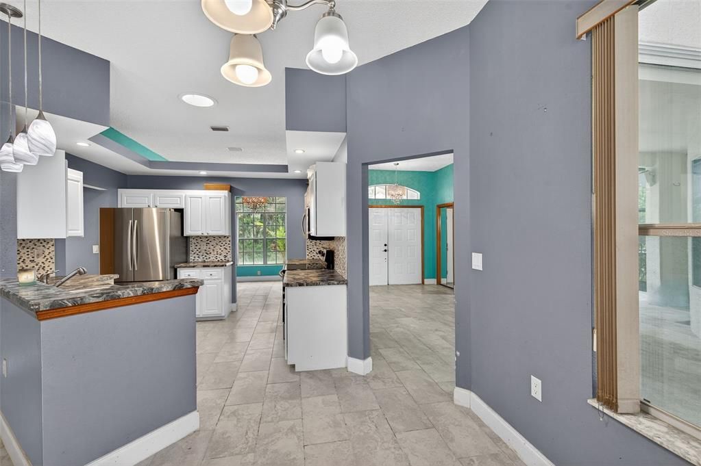 Interior, Kitchen, Pendant Lights, Recessed Lighting, Stainless Steel Appliances