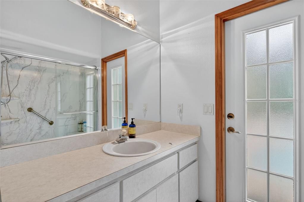 Bathroom, Glass Shower, Interior, Marble Walls