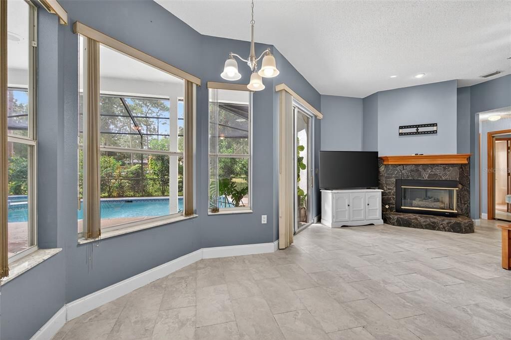 Empty room, Fireplace, Interior, Pendant Lights, Recessed Lighting