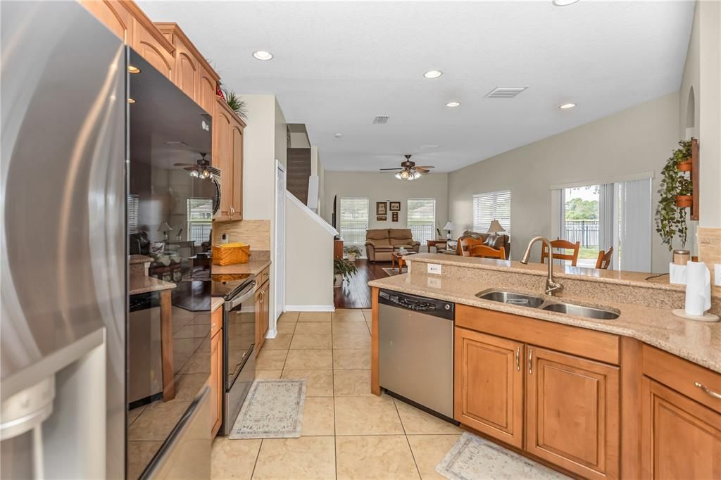 Interior, Kitchen, Recessed Lighting, Stainless Steel Appliances