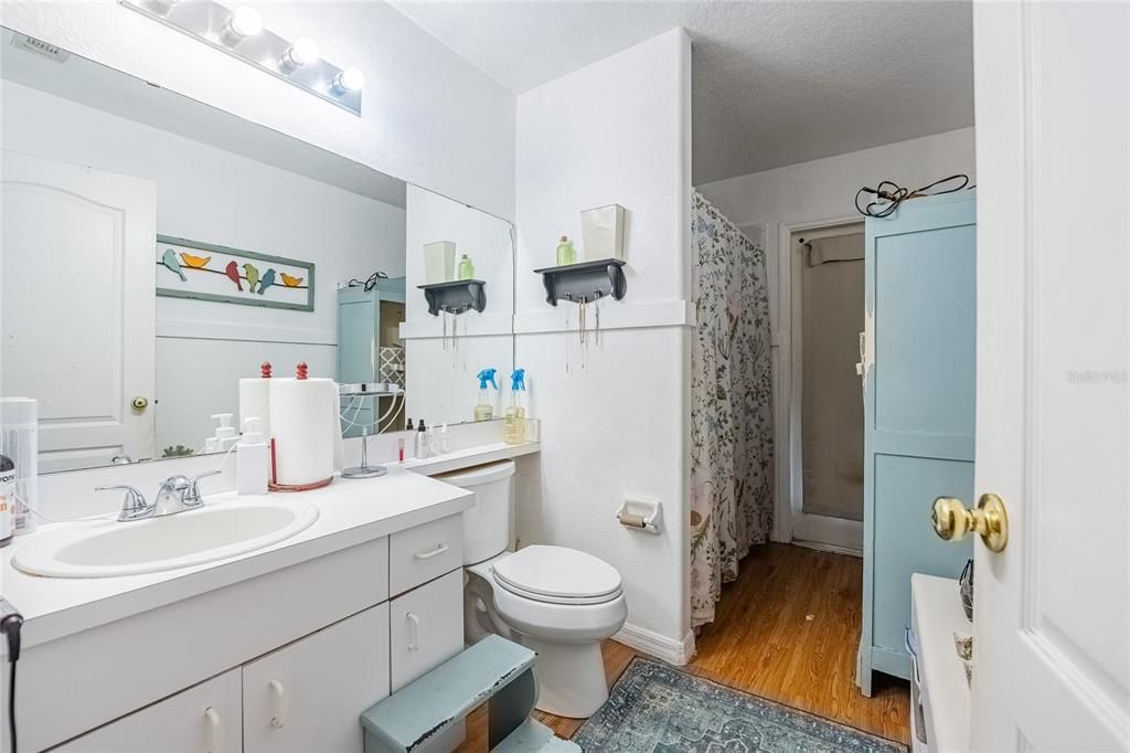 Bathroom, Interior, Wood Texture Flooring