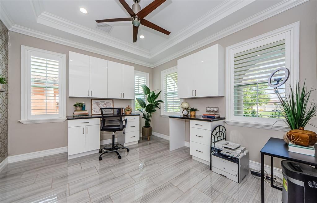Home Office, Interior, Recessed Lighting