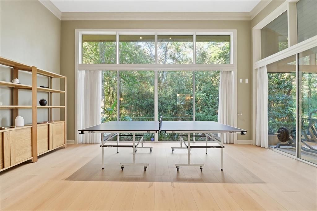 Game Room, Interior, Wood Texture Flooring