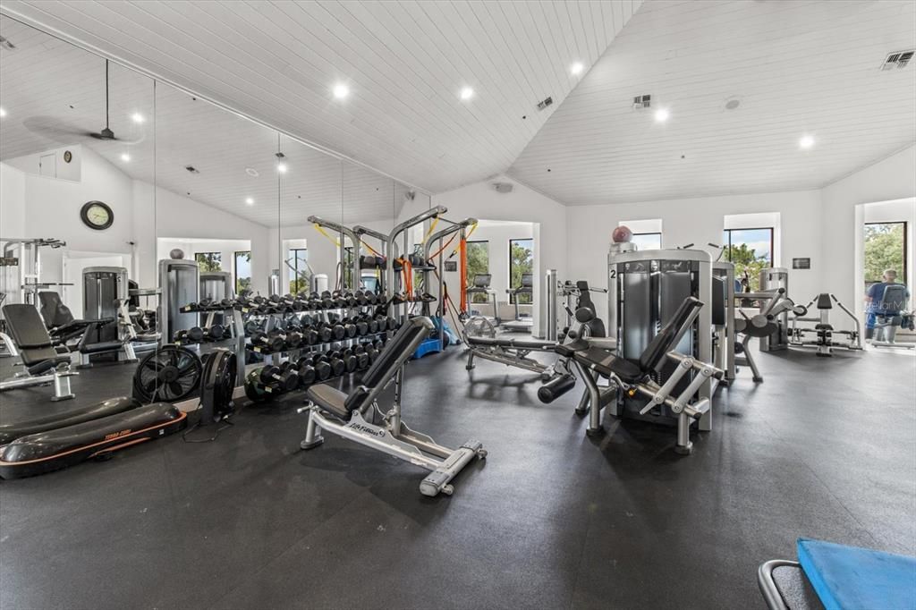 Fitness Equipment, Gym, Interior, Recessed Lighting