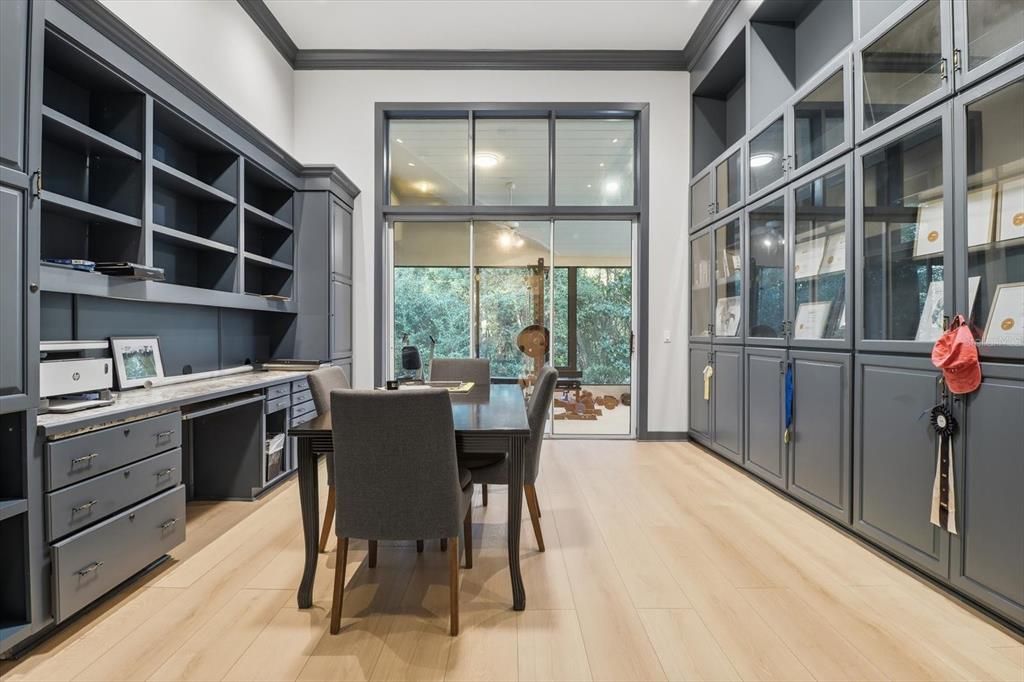 Home Office, Interior, Wood Texture Flooring