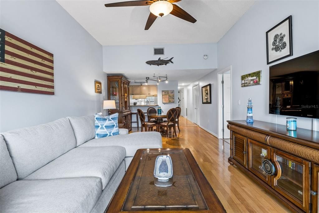 Dining room, Interior, Kitchen, Living room, Wood Texture Flooring
