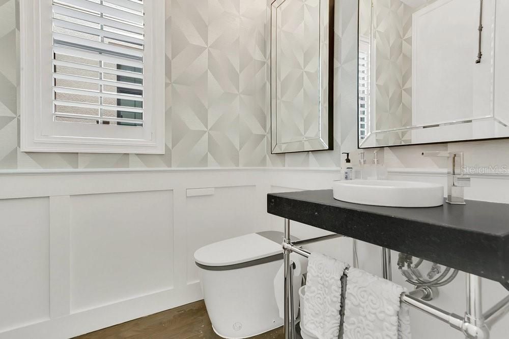 Bathroom, Interior, Wood Texture Flooring