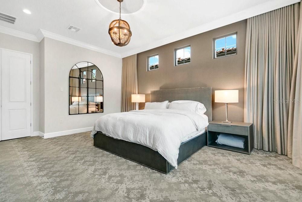 Bedroom, Interior, Pendant Lights, Recessed Lighting