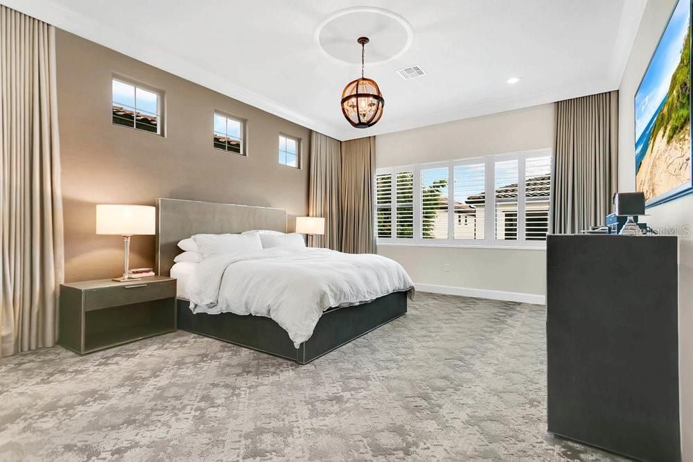 Bedroom, Interior, Pendant Lights, Recessed Lighting