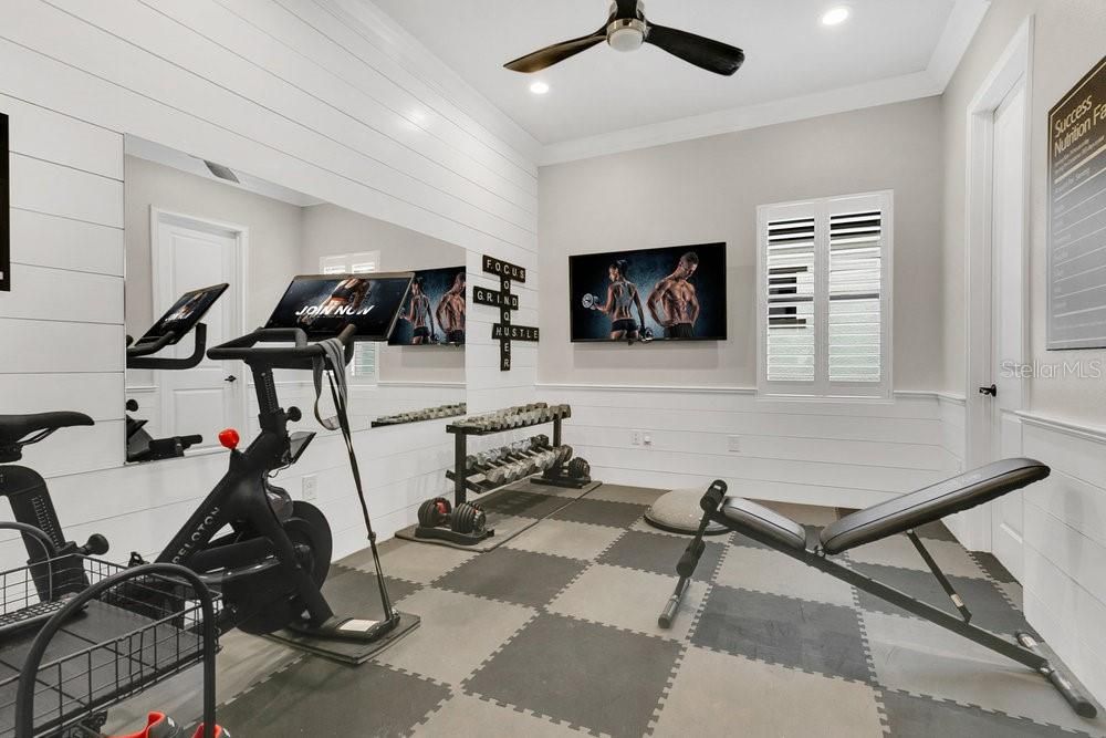 Fitness Equipment, Interior, Recessed Lighting