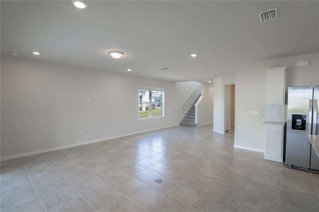 Empty room, Interior, Kitchen, Recessed Lighting